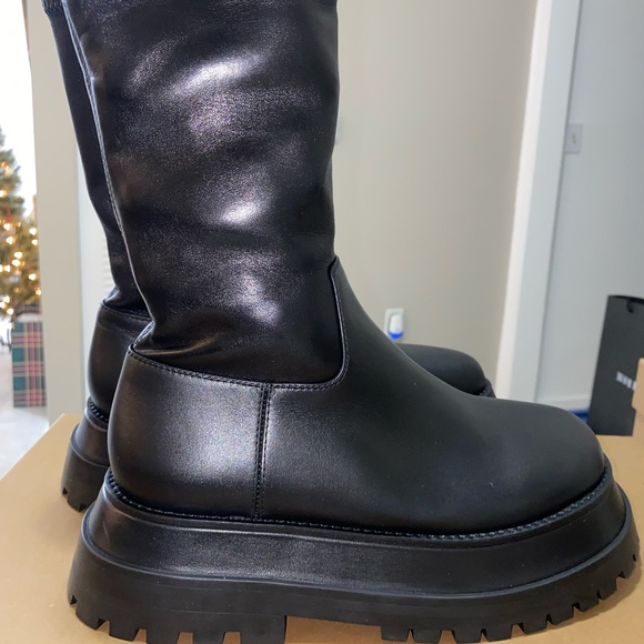 Burberry Woman's Boot Leather and Lambskin Boots - Picture 1 of 10